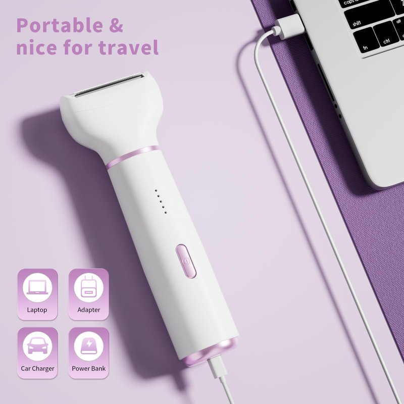 Electric Razor for Women- 5 in 1 Electric Shaver for Women, Wet & Dry Bikini Trimmer and Facial Hair Remover,Eyebrow Razors Nose Hair Trimmer Rechargeable Hair Removal Kit for Full-Body Hair 831