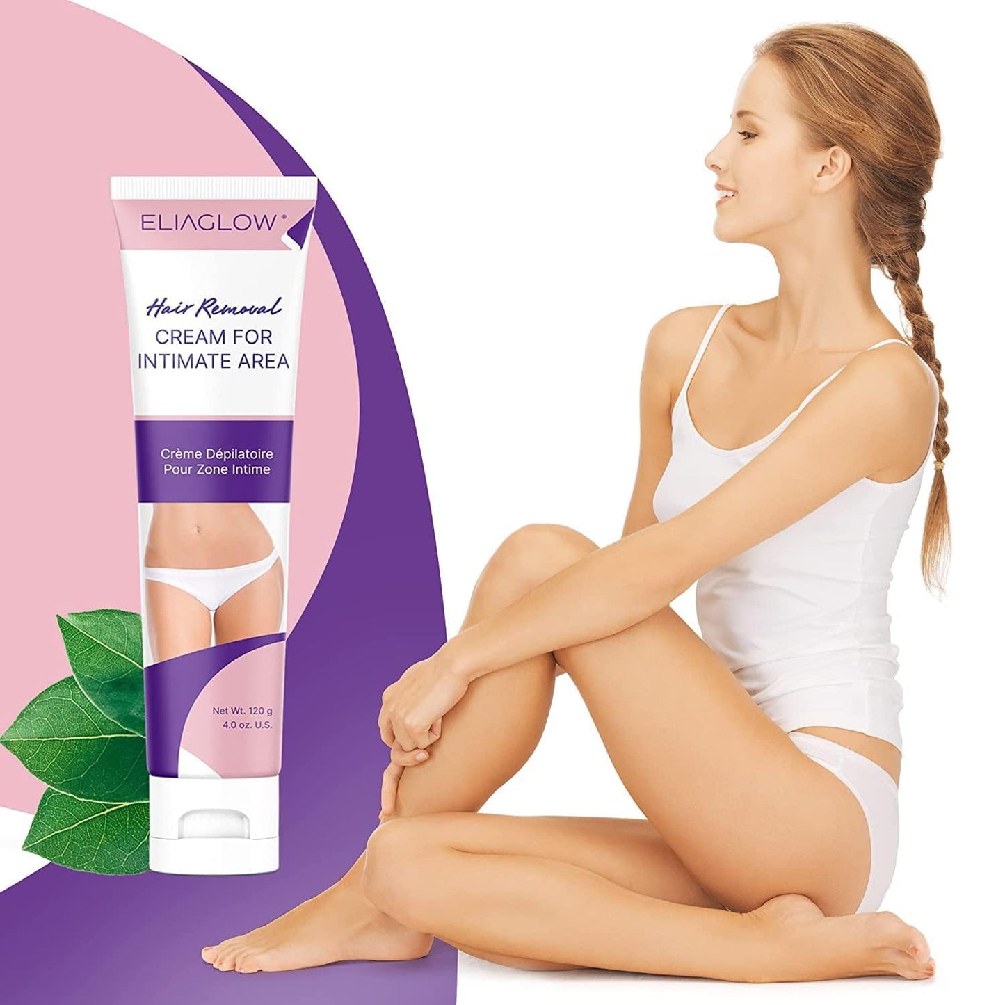 Hair Removal Cream for Women and Men : Sensitive Depilatory Cream for Bikini, Private Areas, Pubic, Body, Legs, and Underarms