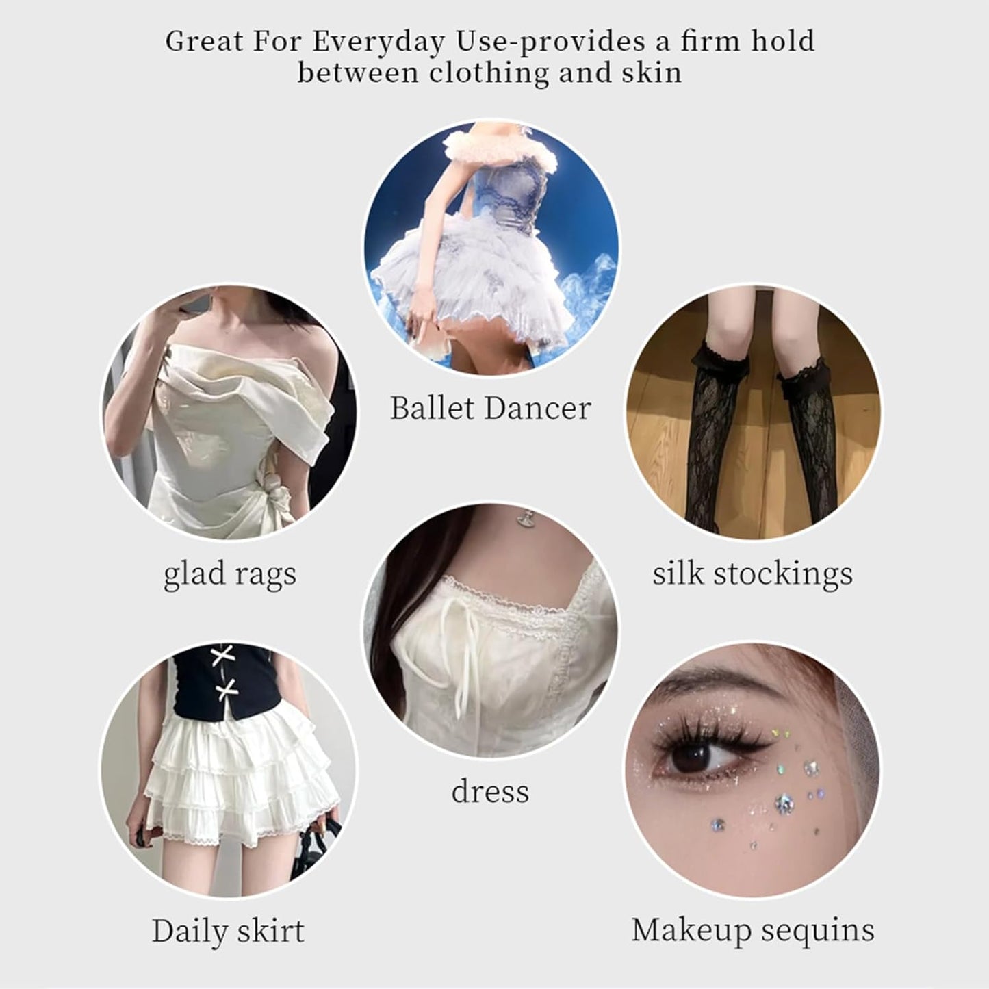 Body Glue for Clothes - Liquid Fashion Tape for Women | Sweat-Resistant Adhesive Strength