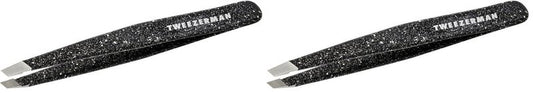 Tweezerman Special Edition 40th Anniversary Slant Tweezer - Eyebrow Tweezers for Women and Men,(Pack of 2)