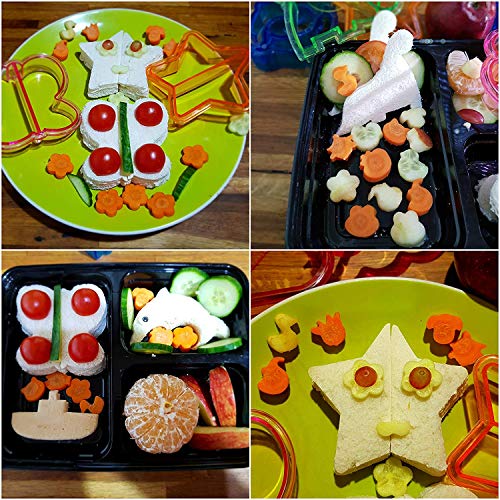 6-Pack Kids Sandwich Cutters with Animal Shapes for Fun Lunches