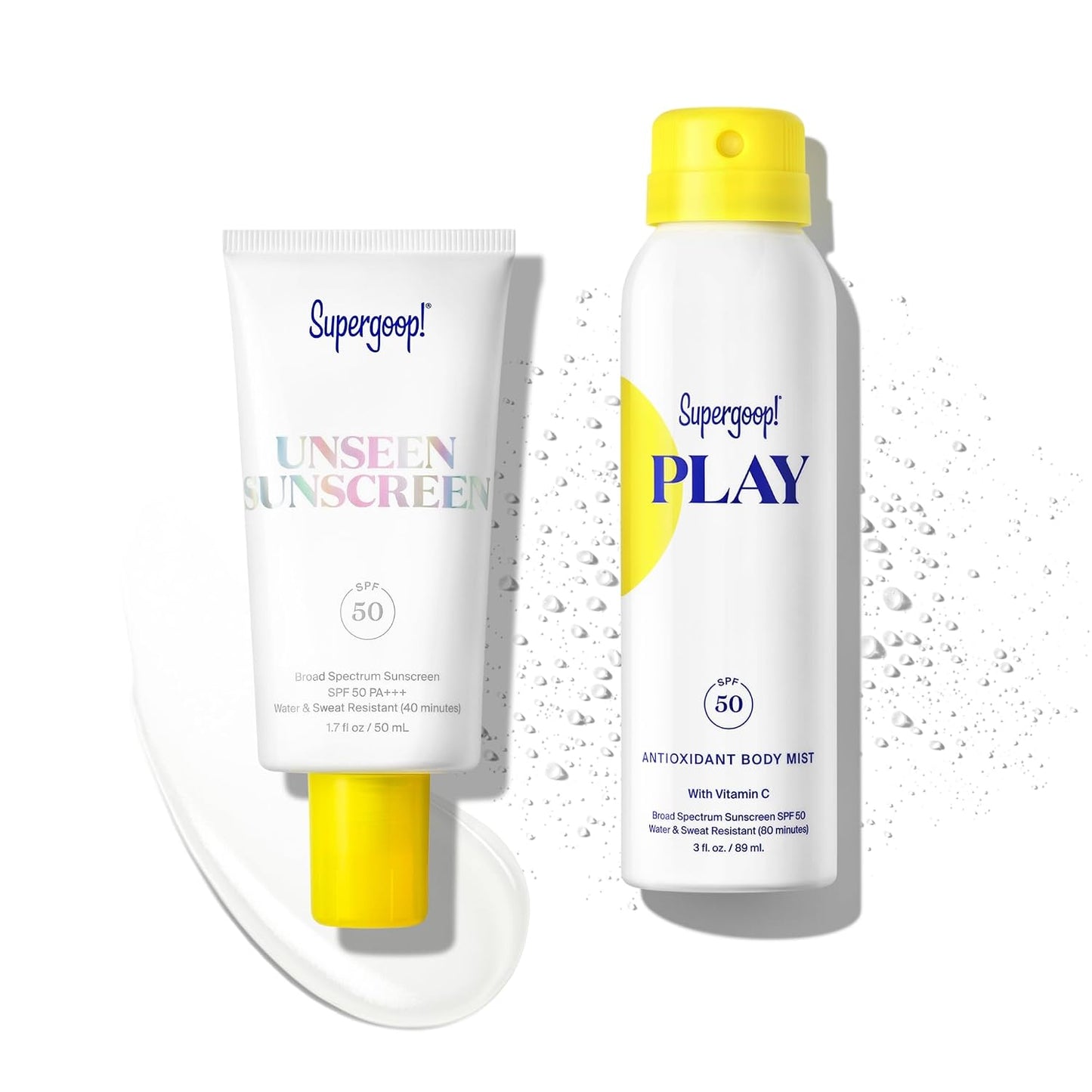 Supergoop! Unseen Sunscreen - Clear Invisible Face Sunscreen & Makeup Primer | Oil-Free, Weightless, All Skin Types