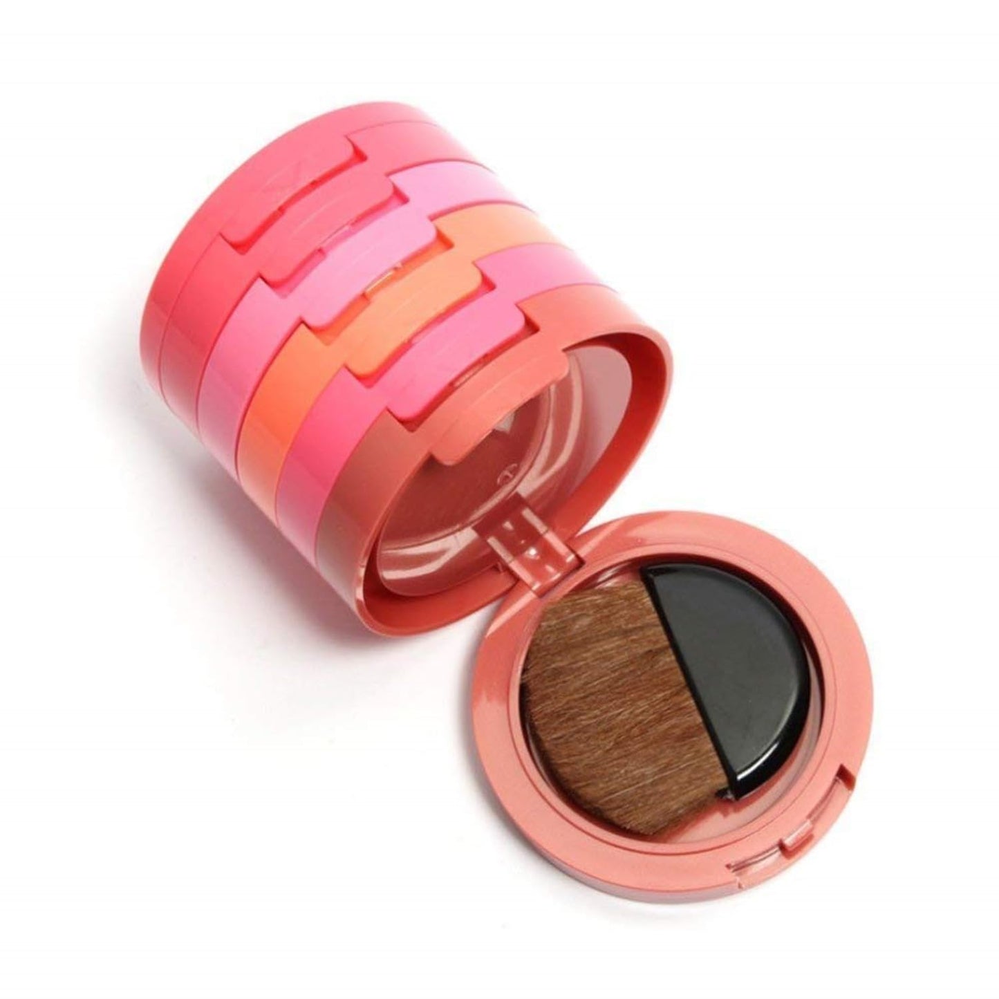 5 Colors Blush Palette, Highly Pigmented Buildable Powder Blusher, Smooth Blendable Long Lasting Face Contour Makeup with Mirror & Brush, Portable Travel-Friendly Multi Shade Cheek Color