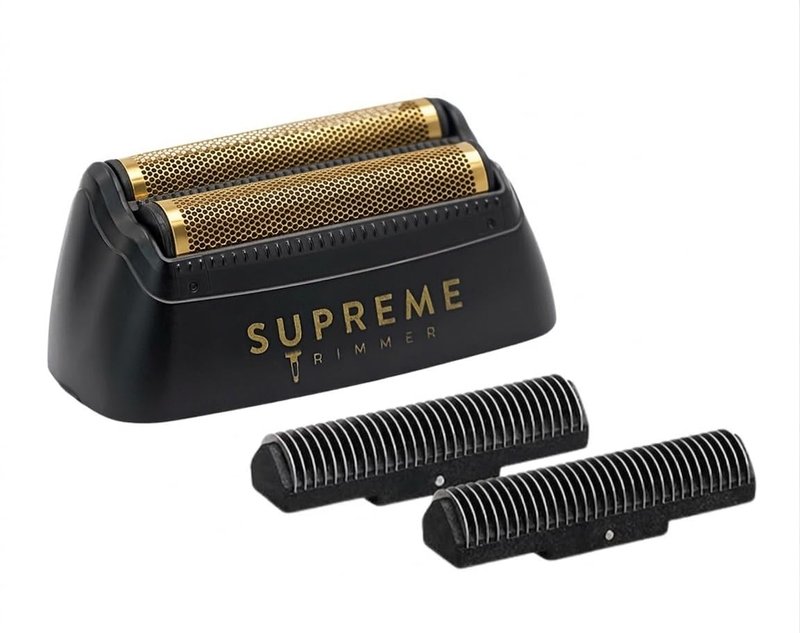 Supreme Trimmer Replacement Foil & Cutter SB63 | Hypoallergenic Foil for Crunch STF602 | Black/Silver
