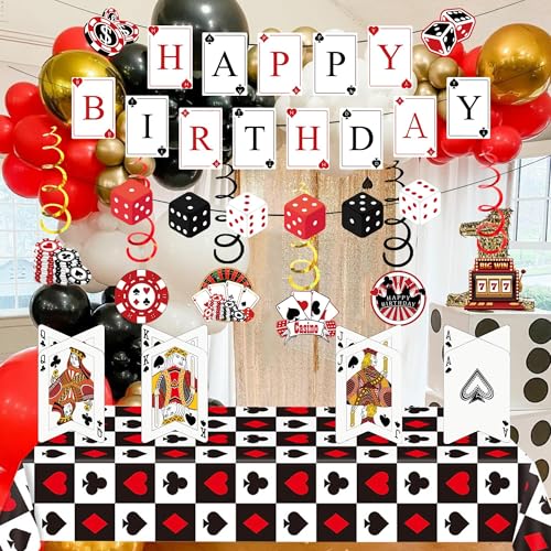 Casino Theme Party Decorations Set - Birthday Supplies Kit