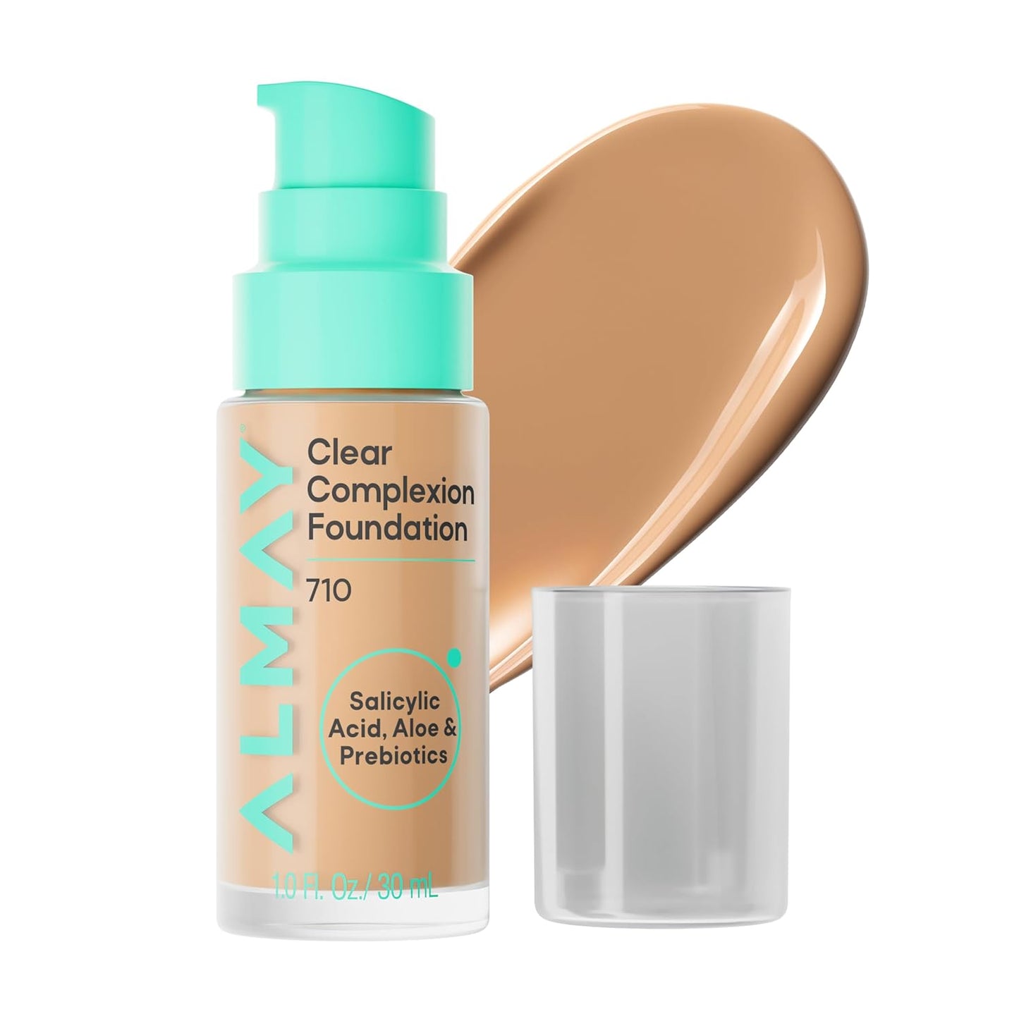 Almay Clear Complexion Foundation - Oil-Free Makeup for Acne-Prone Skin | Buildable Coverage, Soft-Matte Finish, 1 fl oz