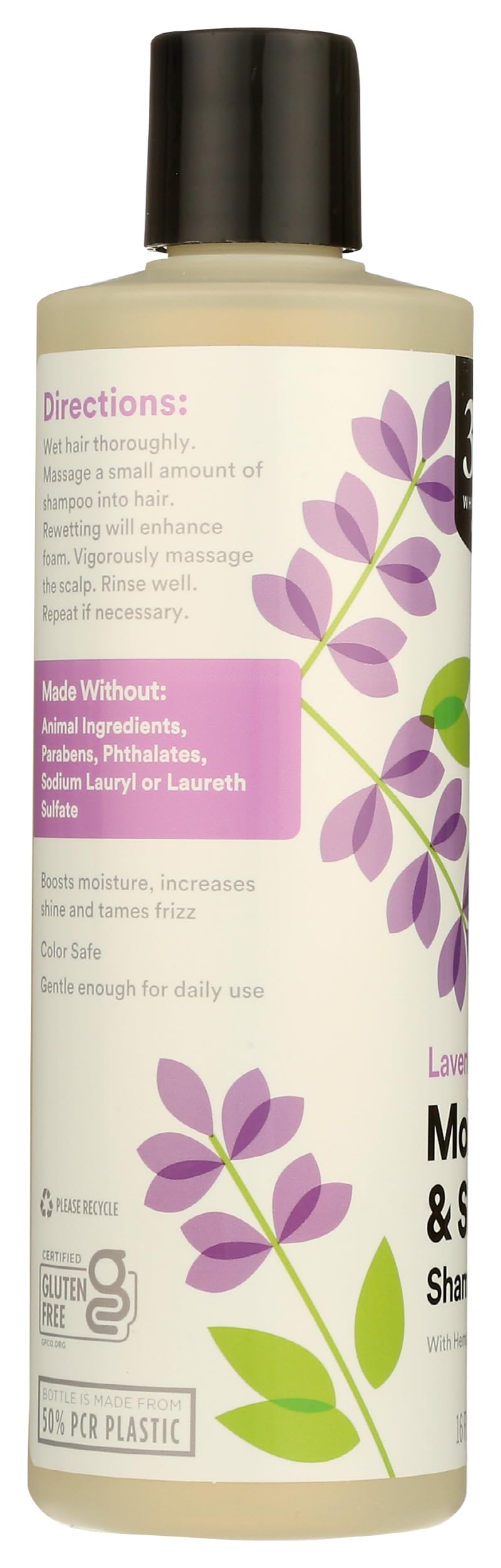 365 by Whole Foods Market, Moisture & Shine Shampoo with Hemp Seed & Argan Oil, Lavender Scent, 16 Fl Oz