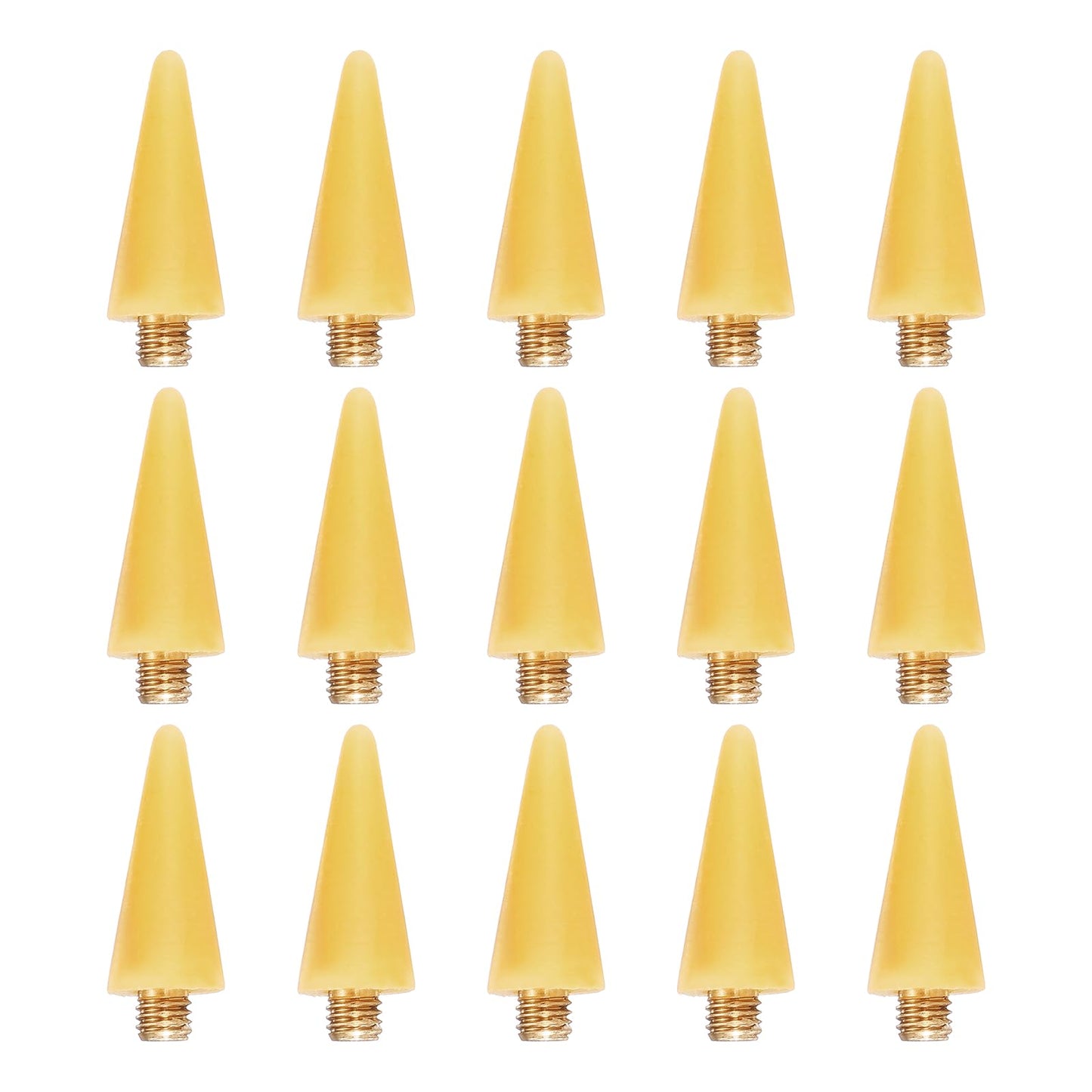 PATIKIL 12 Pcs Wax Head Tips, Rhinestone Picker Tool Wax Pencil Tips Replacement, Gem Picker Accessories for Diamond Art Painting Nail Dual-Ended Dotting Pen DIY Craft, Yellow
