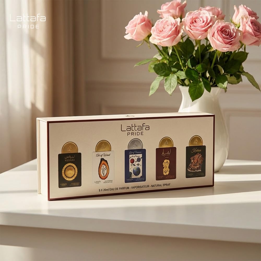 Lattafa Giftset Collection Eau De Parfum | Musk, Amber & Woody Fruity Scents - Long-Lasting Fragrance Set