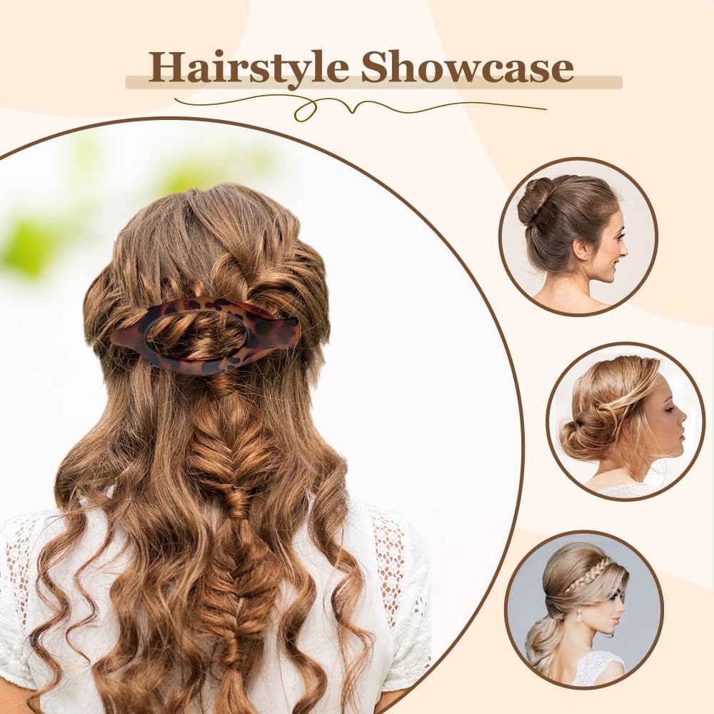 Flat Claw Clips for Women, French Flat Hair Clips for Women Hair, No-Slip Grip Hair Styling Accessories for Women Girls Daily Use (C)