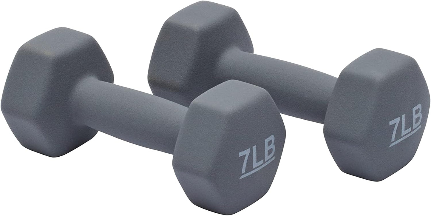 Neoprene Dumbbell Hand Weights for Exercise & Muscle Toning - Adjustable Sizes Available