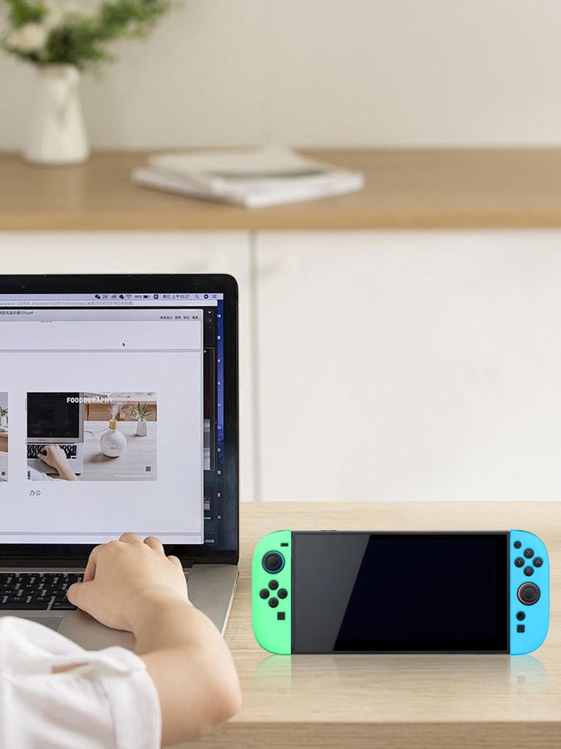 Compatible with Switch 2 Controller, Soft and Skin Friendly Silicone Anti Slip Upgrade, Split dDesign Enhances Gaming Experience,Blue+Green.