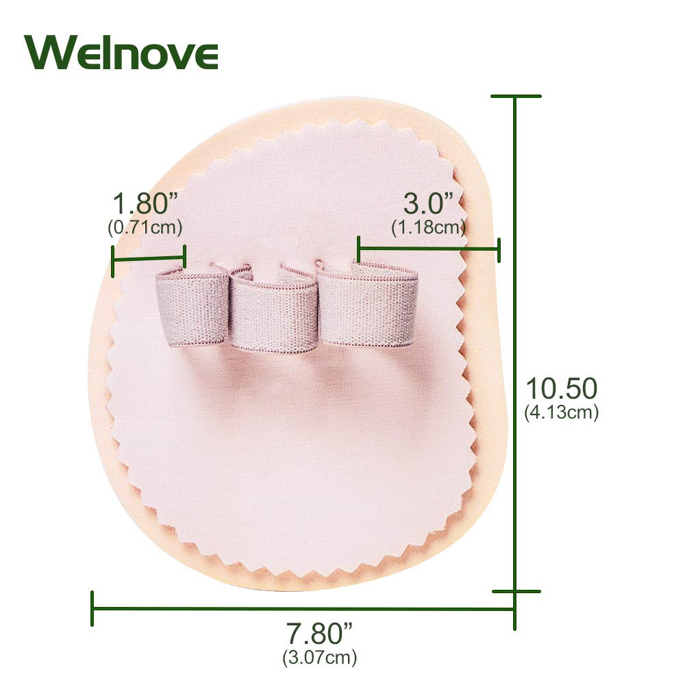 Welnove Toe Straightener Hammer Toes Corrector Pack of 2 (3 Holes) for Claw Toe Mallet Toe Contracted Toe and Cured Toe Hammer Toe Splint