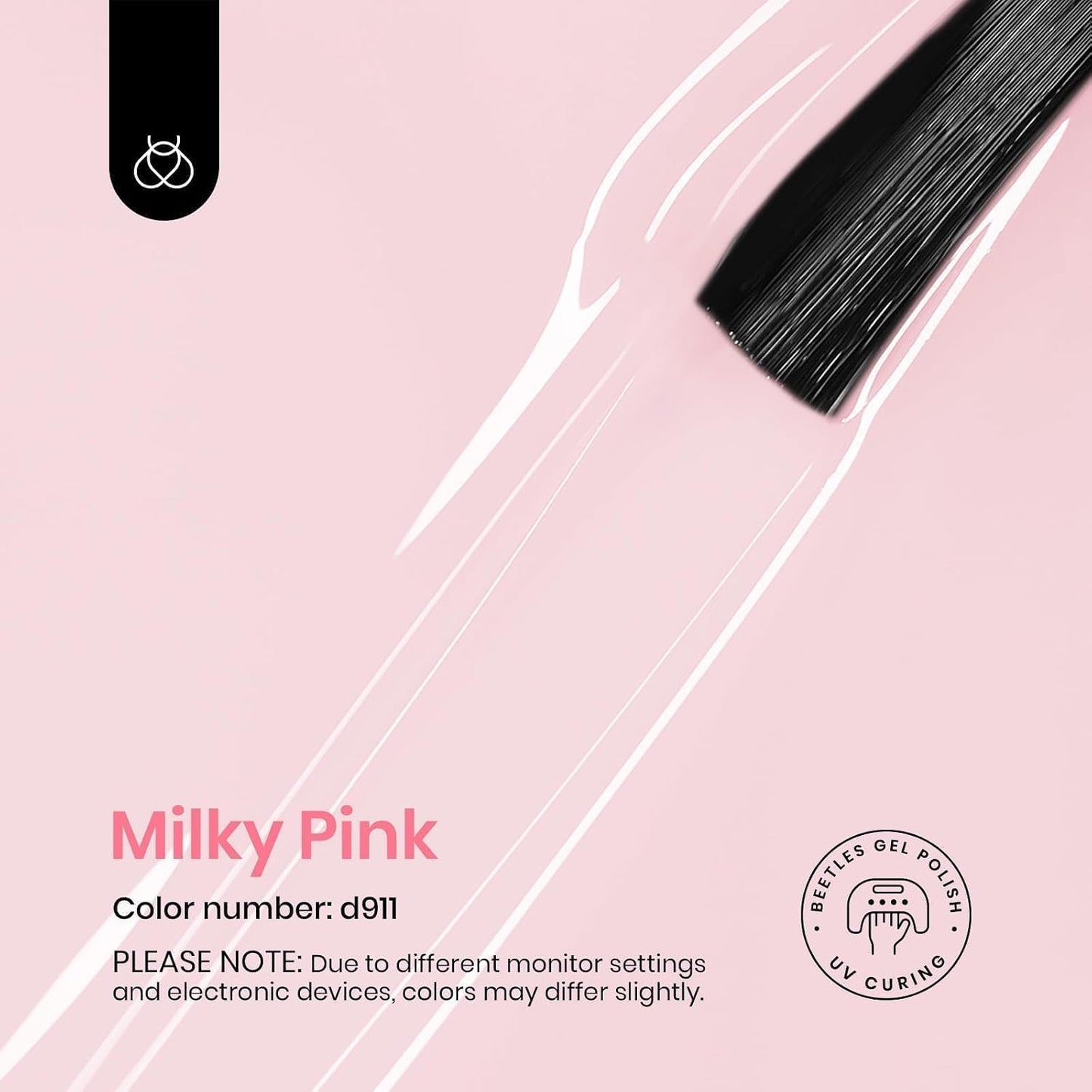 Beetles Gel Polish Set - 3 Pcs No Wipe Top & Base Coat | Long-Lasting Milky Pink 15ml Jelly Gel for Women