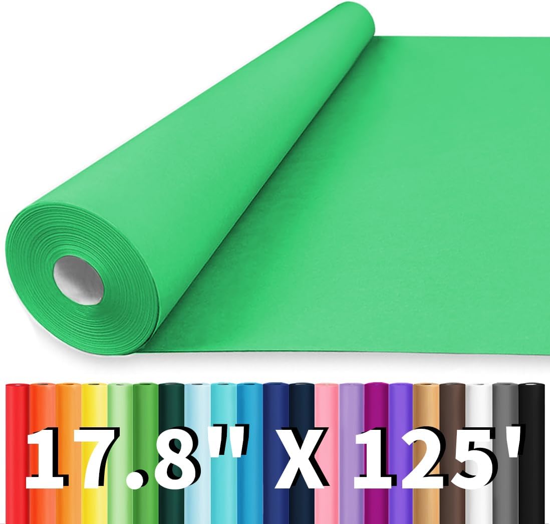 Brown Wrapping Paper Roll - Craft Kraft Packing Paper 17.5"x1200" for Gifts, Arts, & Moving Supplies | 70GSM
