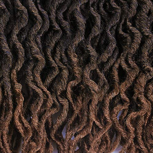 12 Inch Faux Locs Crochet Hair Extensions 6 Packs - T1B/30 by ZQIAN BEAUTY