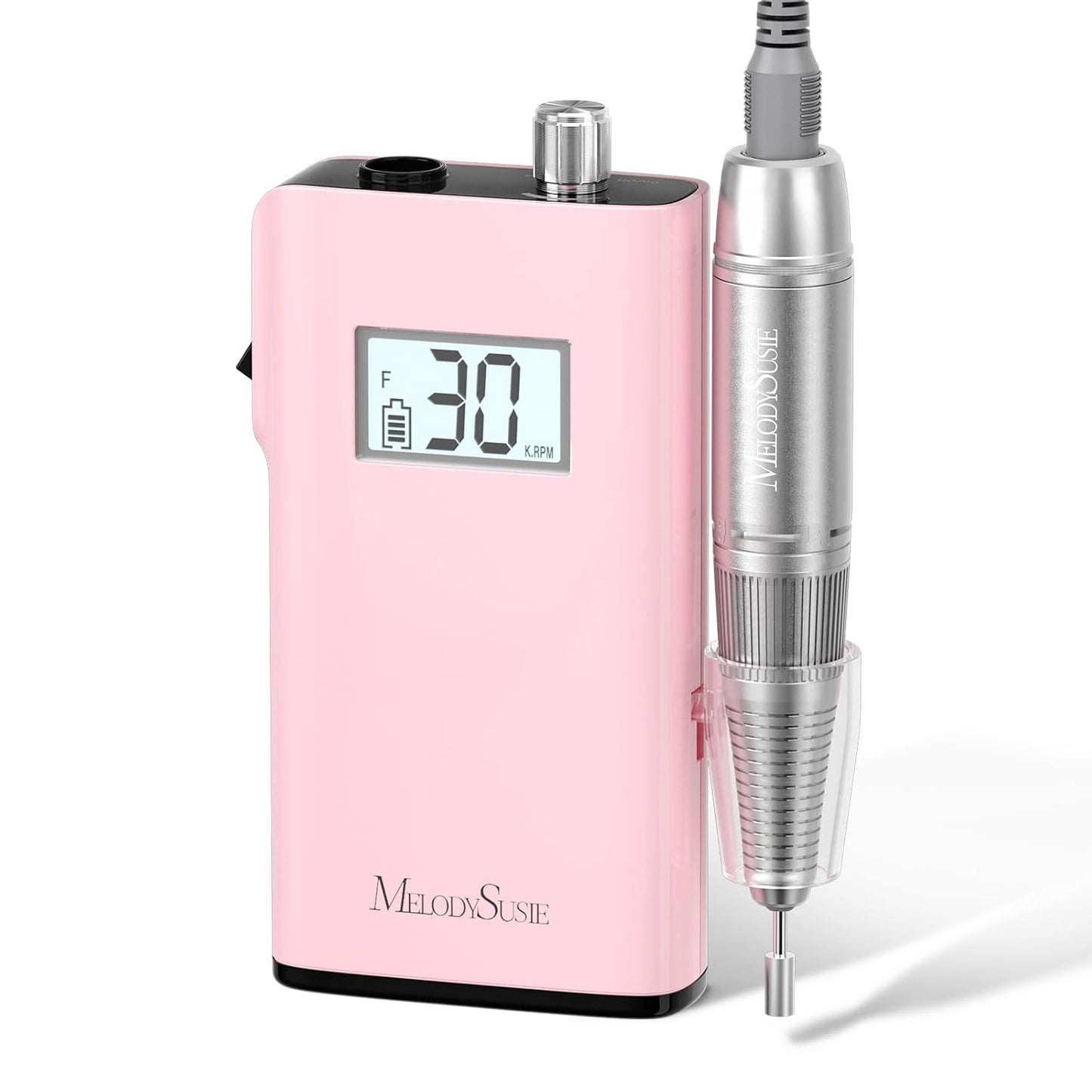 Clip-On Rechargeable Nail Drill - 30,000 RPM E-File with LCD Display for Manicure & Gel Removal | Ideal for Nail Art Training & Home Use