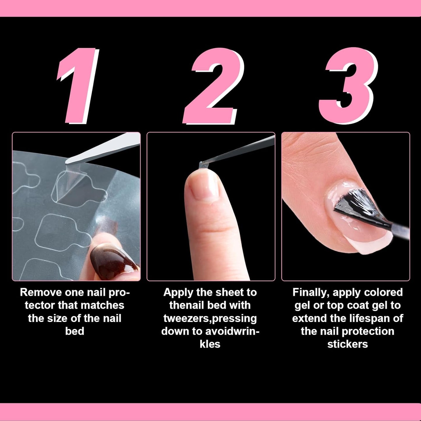 Nail Repair Patches - Pre-Cut Protective Layer for Damaged Nails | Easy to Use, Invisible, 580 Units