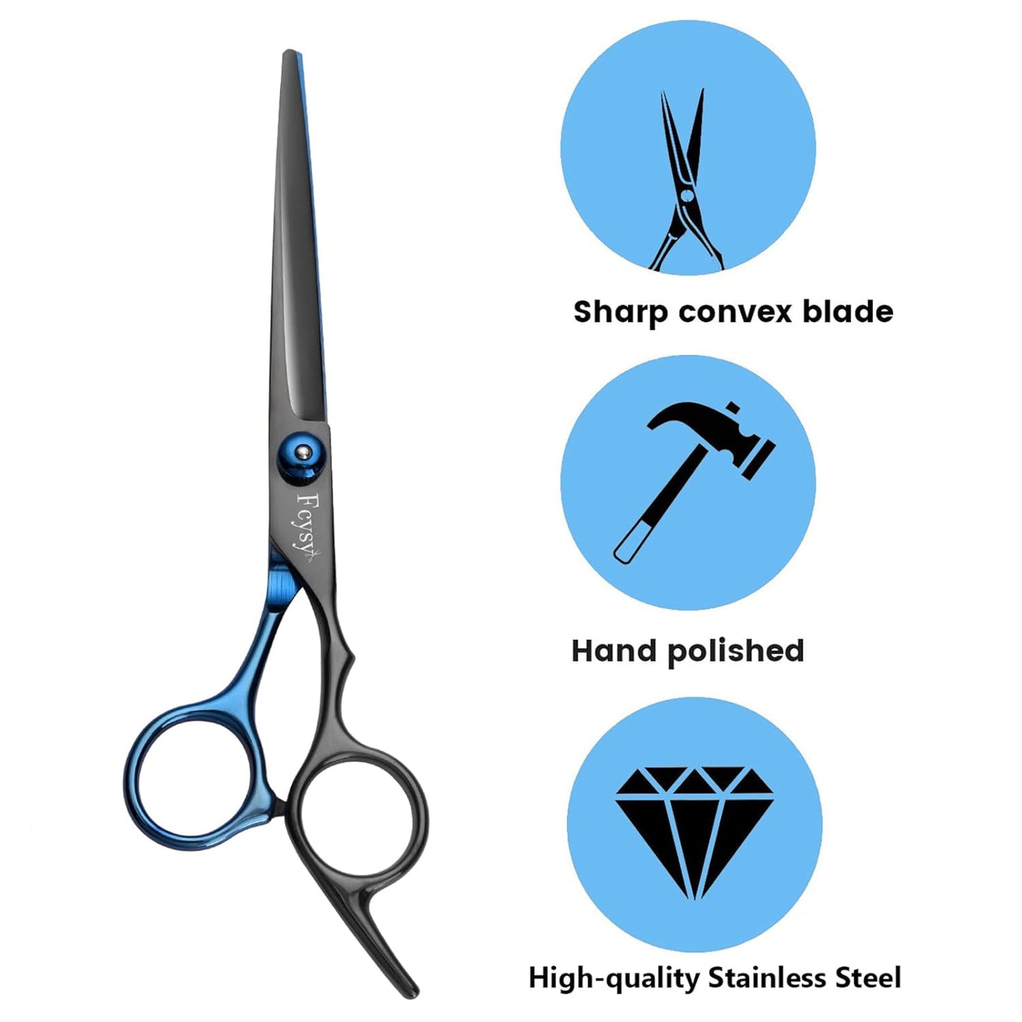 Professional Hair Cutting Scissors Set - Barber Shears Kit for Home & Salon Use | Blending Shears Included