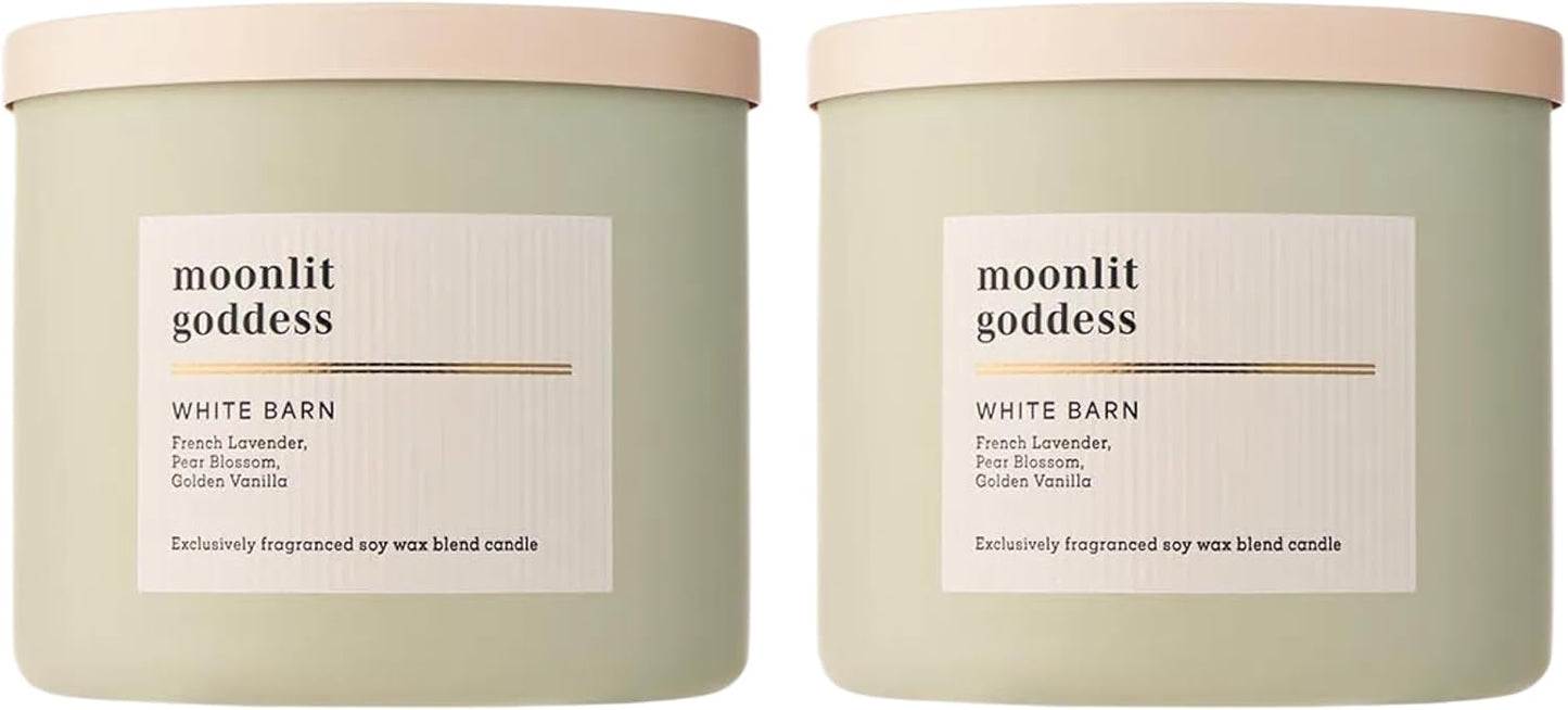 Moonlit Goddess Candle - 3-Wick Strong Throw Soy Wax Blend | Long-Lasting Burn Up to 45 Hours - 14.5 oz