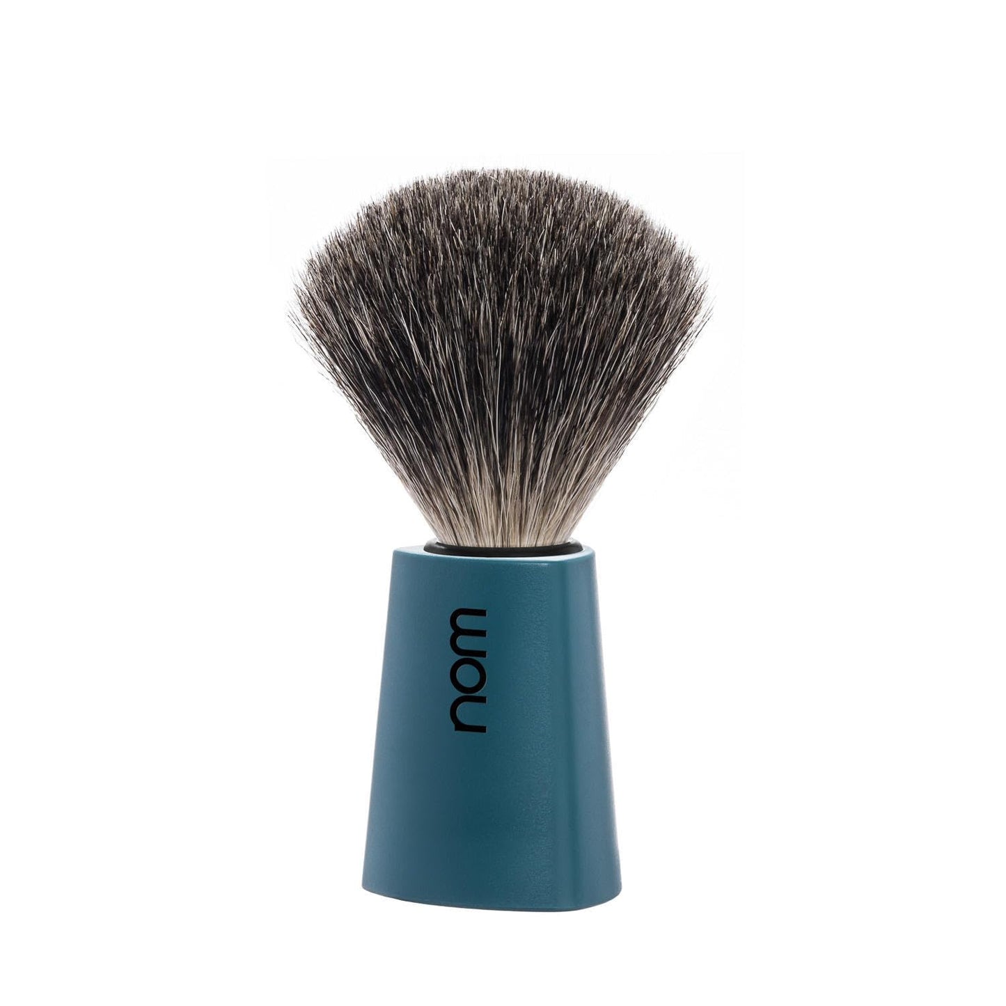 NOM Carl Shaving Brush | Pure Badger Shave Brush for Shaving soaps and creams | Exfoliating Shaving Brush | Petrol handle