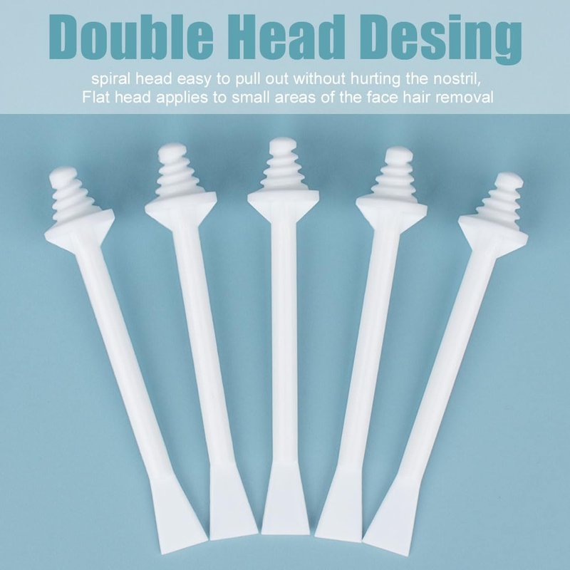 250 Wooden Wax Spatulas and Nose Applicators - Craft Sticks for Eyebrow Hair Removal, Including 50 Nose-Specific Applicators