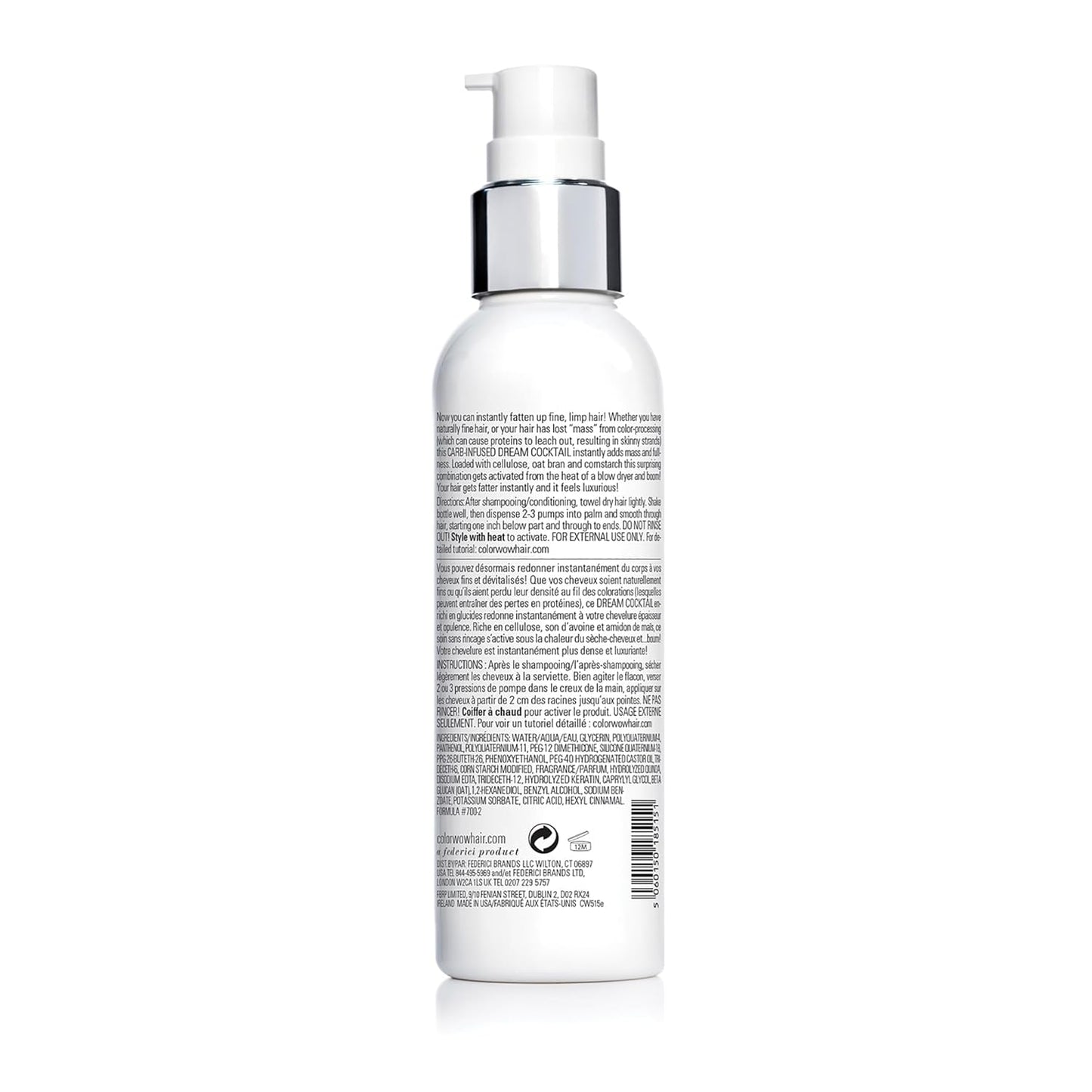 COLOR WOW Dream Cocktail Leave-In Treatment - Carb Infused Formula for Thick, Full Hair | Heat Protection