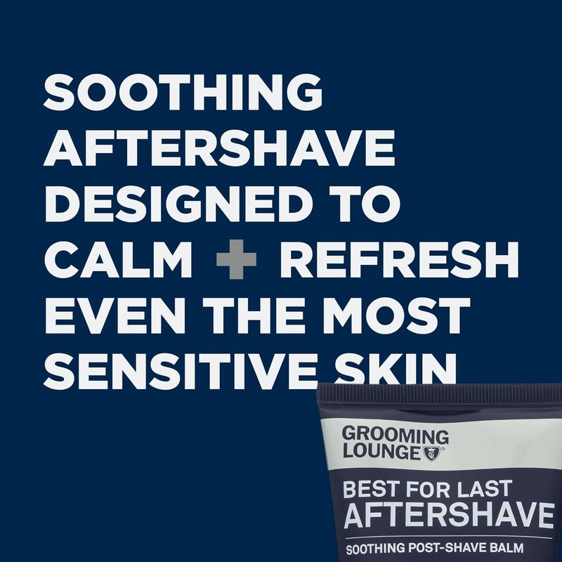 Grooming Lounge Best for Last Aftershave - Soothing After Shave Balm - Instantly Calms Irritated Skin - Refreshing Facial Moisturizer - Ideal for Sensitive Skin - Non-Greasy - Fragrance Free - 5 oz
