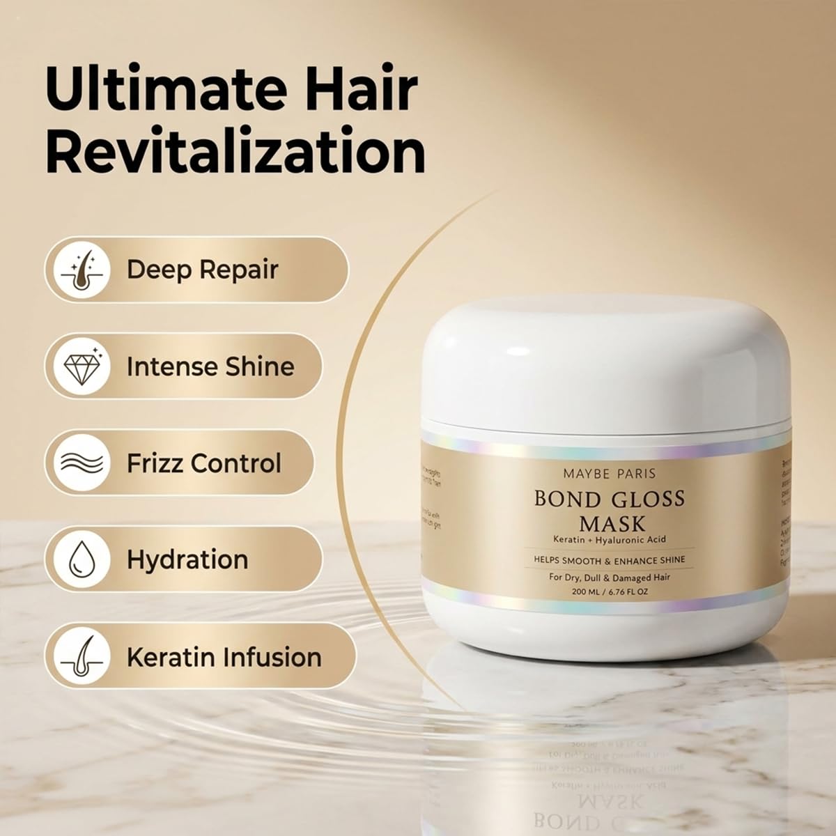 Olavita Hair Mask - Deep Repair Serum for Stronger, Hydrated & Glossy Hair | 1 PCS