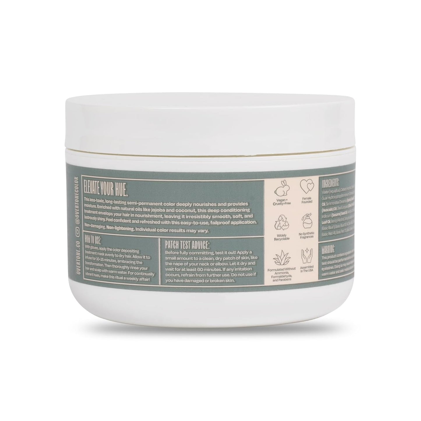 Overtone Semi Permanent Hair Color Conditioner - Stormy Sterling, 8 oz | Nourishing Color Depositing Mask with Shea Butter & Coconut Oil