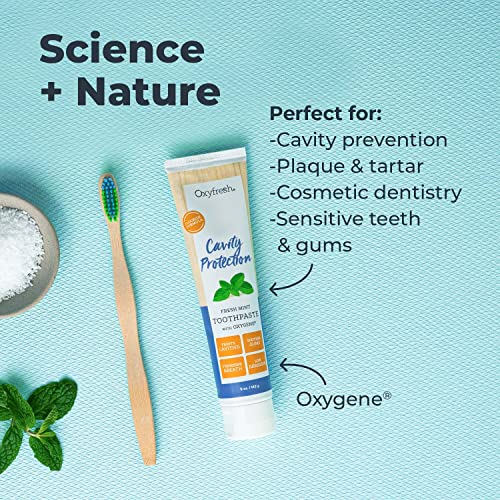 Oxyfresh Premium Fluoride Toothpaste - Fresh Mint, Top Seller | Cavity Protection & Enamel Strengthening