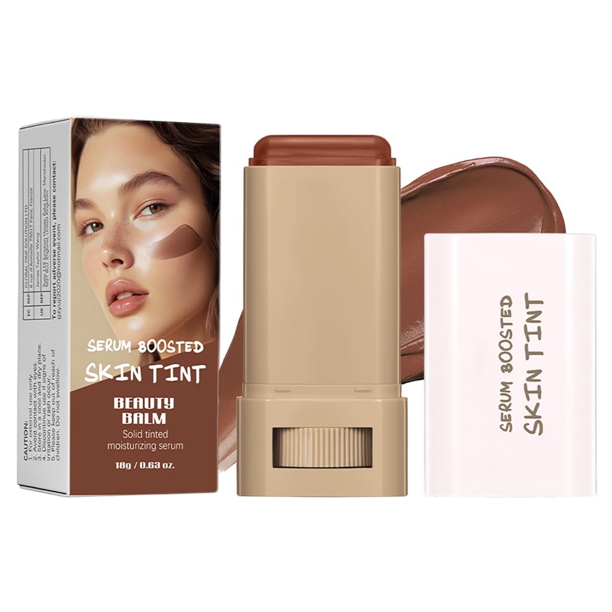 FYEBOO Beauty Balm Serum - Hydrating Tinted Moisturizer Foundation Stick | Radiant Dewy Finish #01