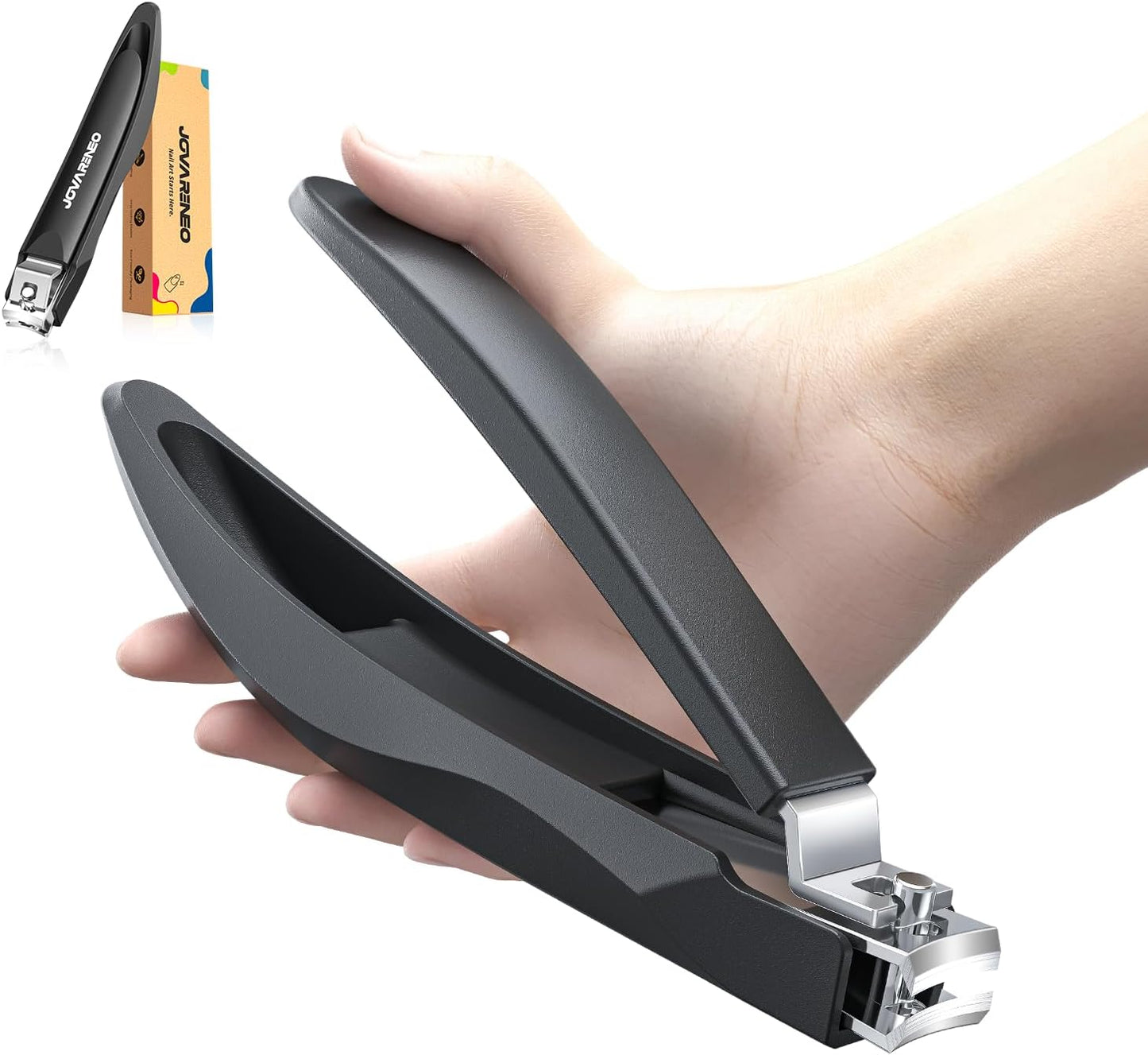 Heavy Duty Nail Clippers for Seniors - Long Handle Ingrown Toenail & Fingernail Clippers | 5-Piece Set for Thick Nails