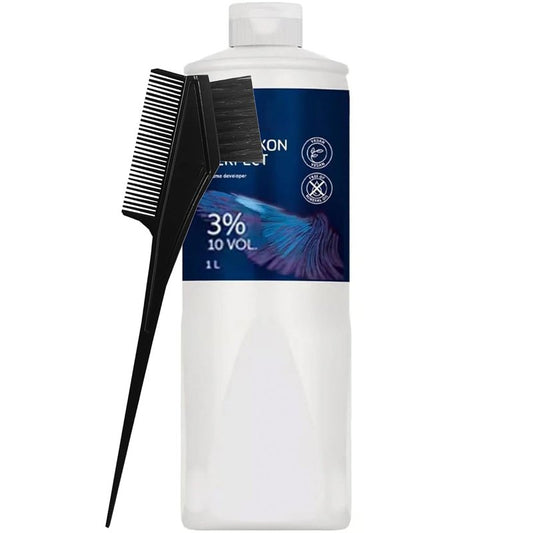 Tint Brush Comb - Welloxon Perfect 10 Vol 3% Cream Developer 1L | Hair Coloring Tool