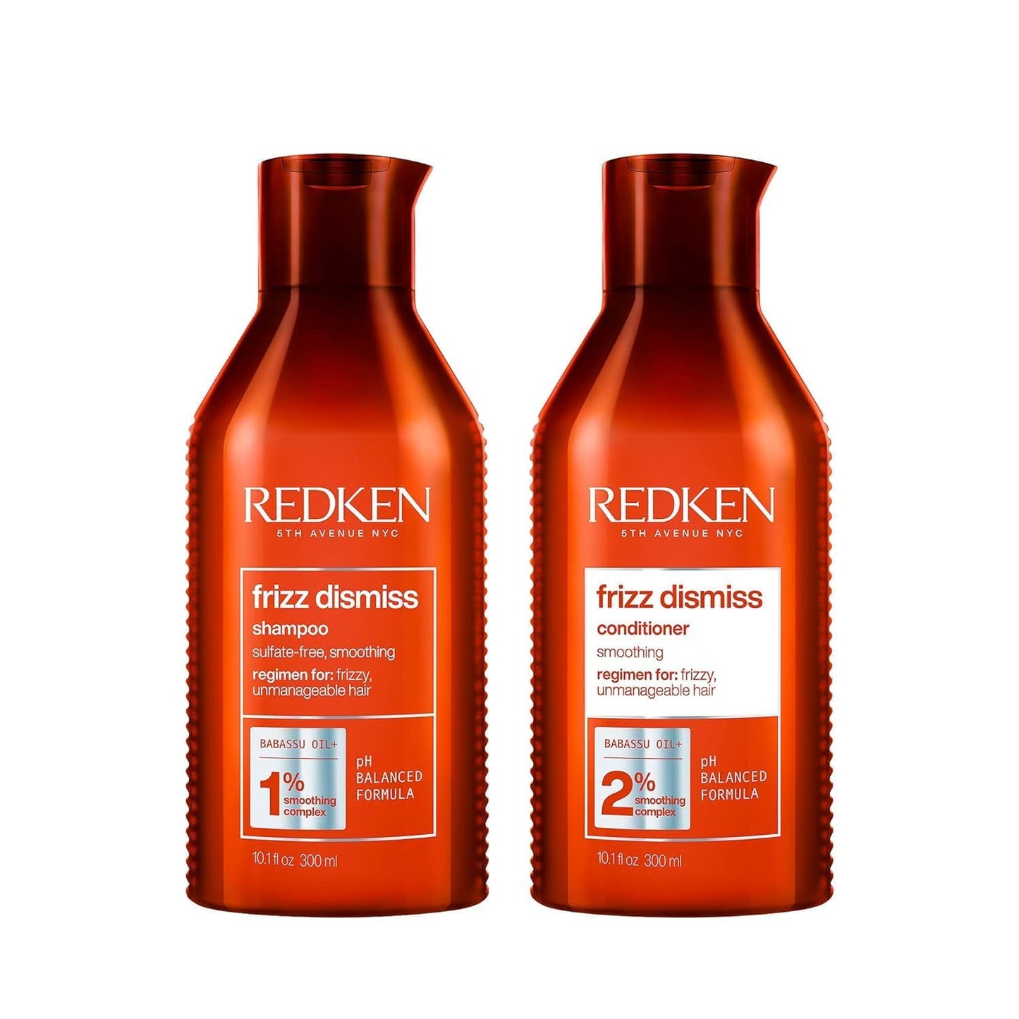 Redken Frizz Dismiss Shampoo & Conditioner Set | Smooth Frizzy Hair, Sulfate-Free Formula