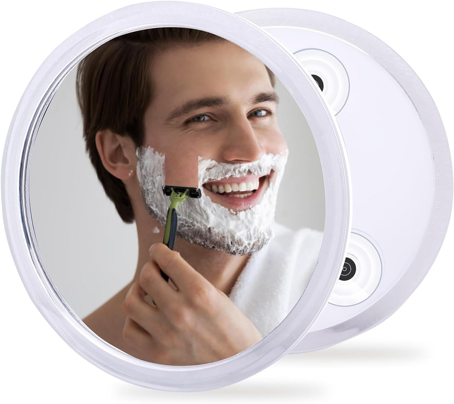 Fogless Shower Mirror - Shatterproof Anti-Fog Design with 3 Suction Cups | Ideal for Shaving & Makeup