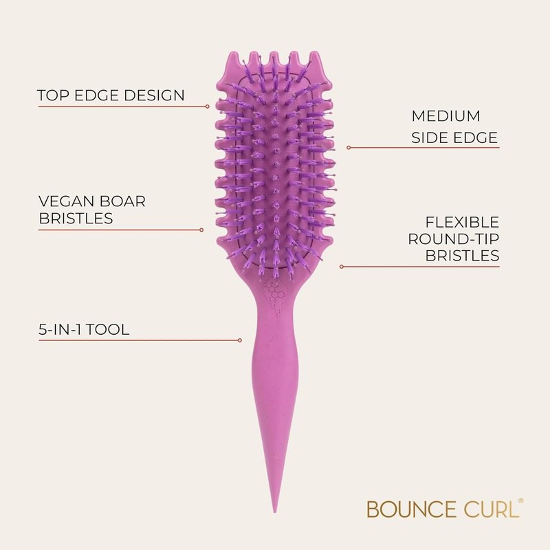 EdgeLift Brush - Professional Hair Styling Tool for Defined Edges | Orchid Color
