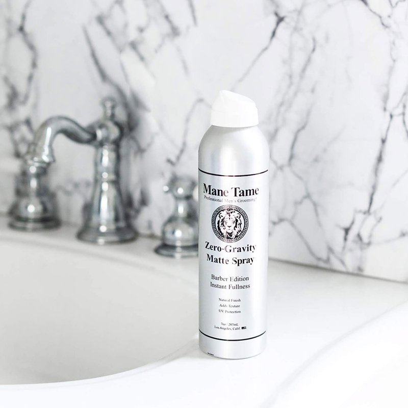 MANE TAME Zero-Gravity 7oz Matte Finish Spray - Adds Instant Fullness, Volume, Texture, and UV Protection for Thicker, Styled Hair