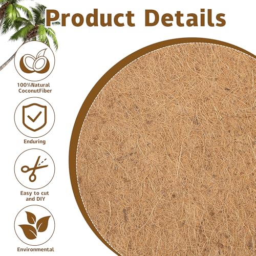 Halloween Village Accessories Mat - Natural Coconut Coir Liner, 43" x 16"
