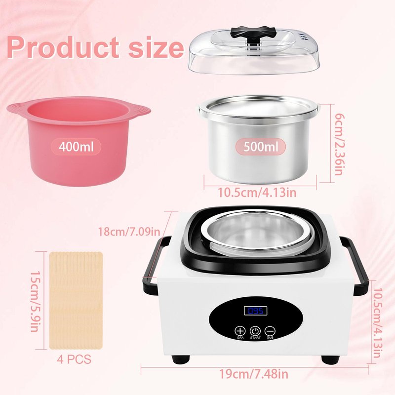 Digital Wax Warmer for Hair Removal, Yofuly Women Waxing Machine with 14oz Silicone Pot Liner, Professional Hard Wax Heater for Full Body Home Use