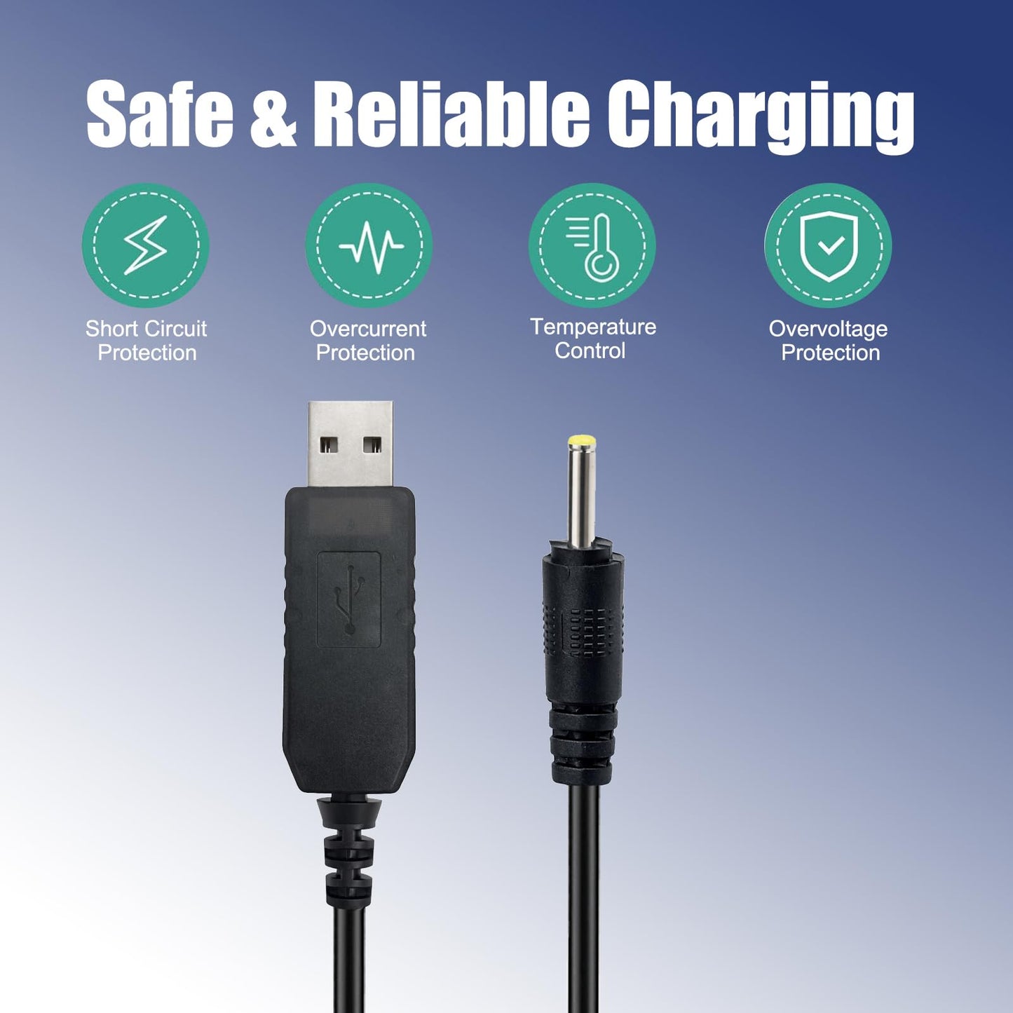 AZJCKEW 2.3V USB Charger Replacement for Braun 5513 5516 MGK3010 MGK3020 MGK3021 MGK3025 MGK3210 MGK3220 MGK3221 MGK3321 MGK3225 MGK3921, 3.3FT Electric Shaver Beard Trimmer
