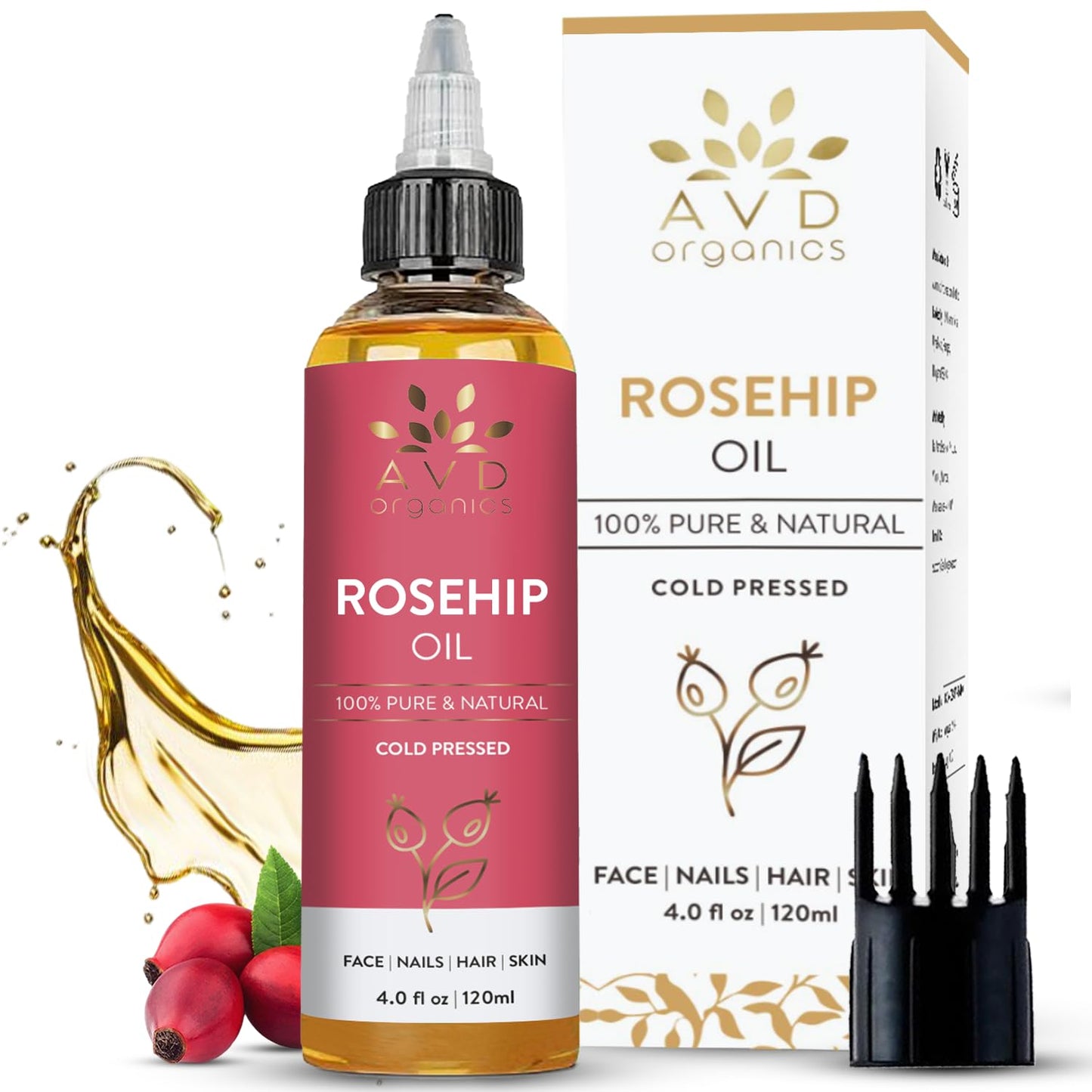 Jojoba Oil for Hair - Natural Cold-Pressed, Unrefined | 120ml (4.05 fl oz) - Ideal for Face, Scalp, Nails & Cuticles