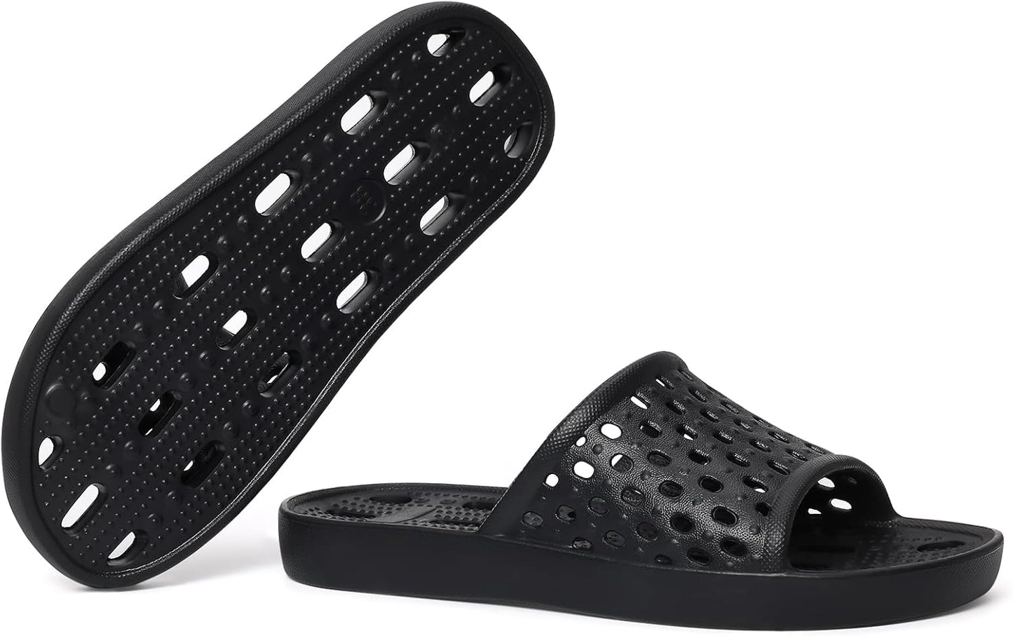 Shower Shoes for Women - Non-Slip Quick Dry Slippers | Lightweight Pool Sandals with Drain Holes for Beach & Gym