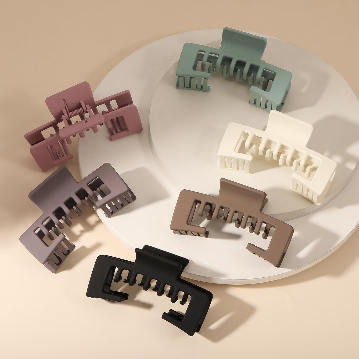 Hat Claw Clips for Women - 6 Pcs Non-Slip Clips for Baseball & Trucker Hats | 4.1 Inch, Muted Pastel