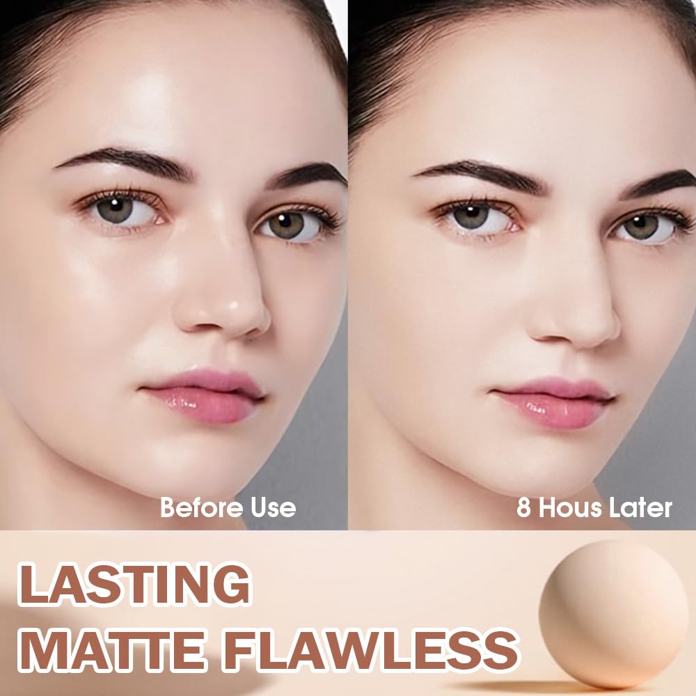 Translucent Oil Control Pressed Face Powder - Waterproof & Lightweight Makeup | 10 Porcelain