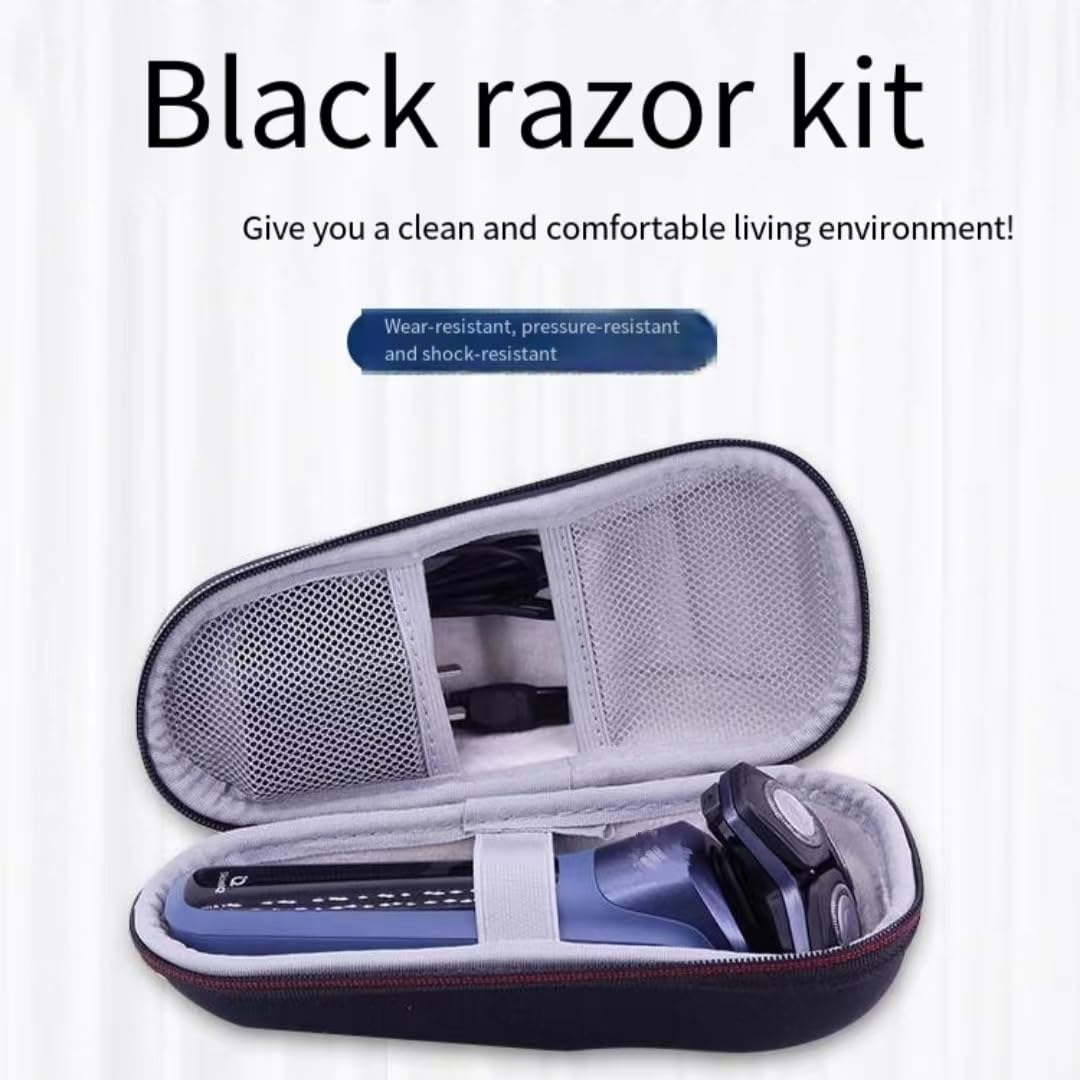 Fivoras Hard Storage Case Compatible with Philips Norelco Shaver 2100 2300 3500 6800 3100 5500 5100 5300 5700 6880 7100 - Travel Carry Electric Razor Hard Case 1 Pack - Black