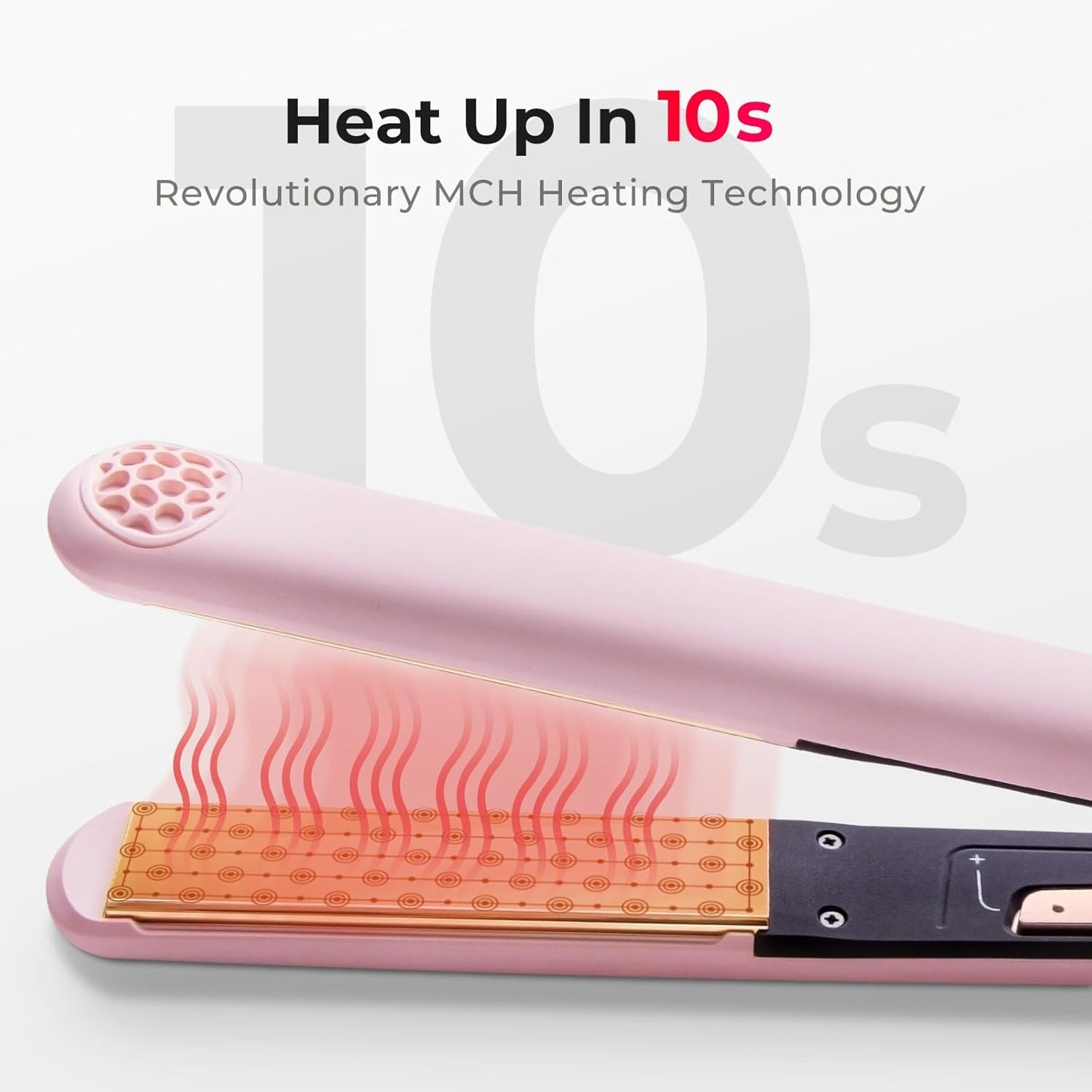 Tymo Hair Straightener & Curler 2-in-1 - 10s Fast Heating, 1" Titanium, 32 Temp Settings