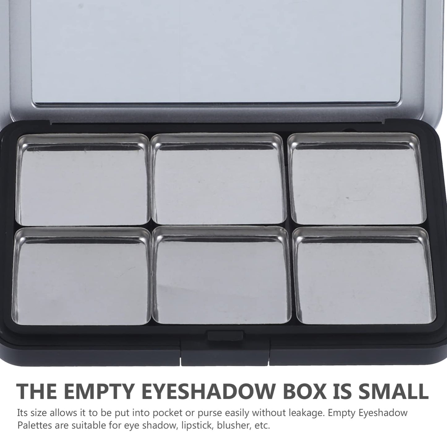 Minkissy Empty Eyeshadow Palette Magnetic Makeup Palette with Mirror Refillable Eyeshadow Palette Empty Lipstick Pallet Empty Eyeshadow Pans for Eyeshadow Lipstick Blush Powder, 2PCS