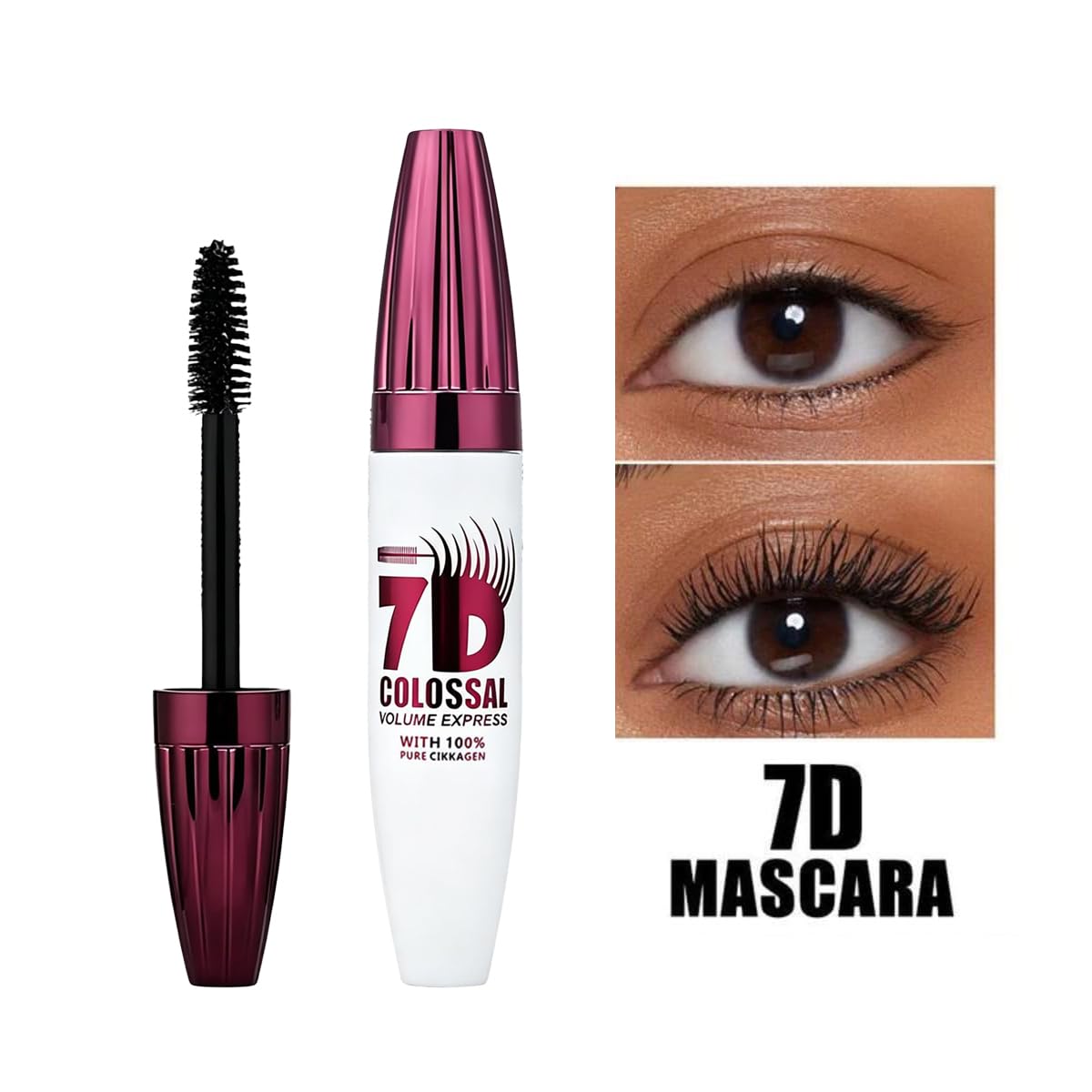 Waterproof Volume Mascara - Lengthening & Thickening Formula for Fuller, Softer Lashes | 2-Pack