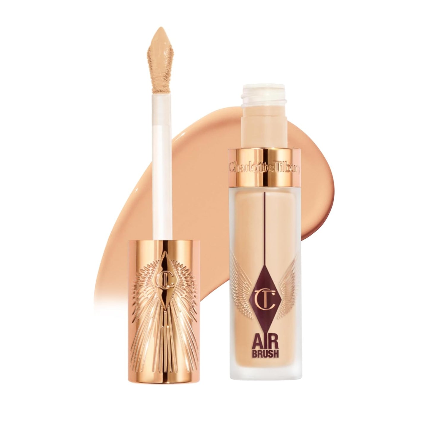 Charlotte Tilbury AIRbrush Flawless Blur Concealer - Longwear, Hydrating, Full Coverage for Dark Circles & Blemishes | Natural Matte Finish